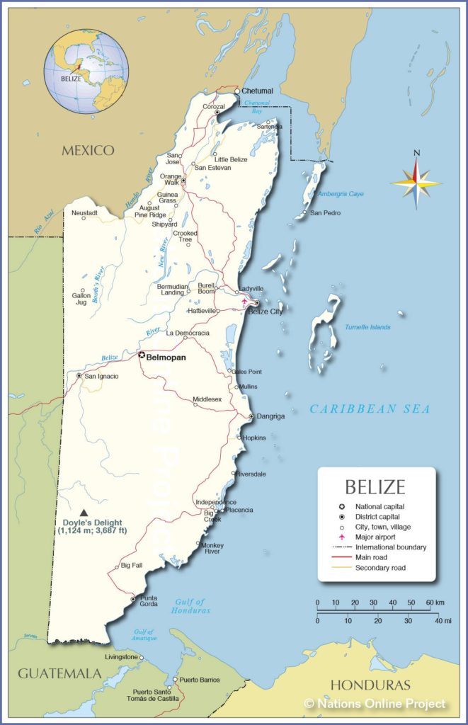 Belize carte