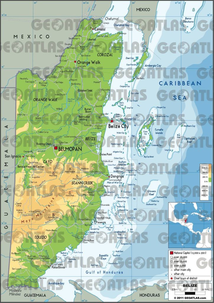 Carte du Belize Carte du Belize