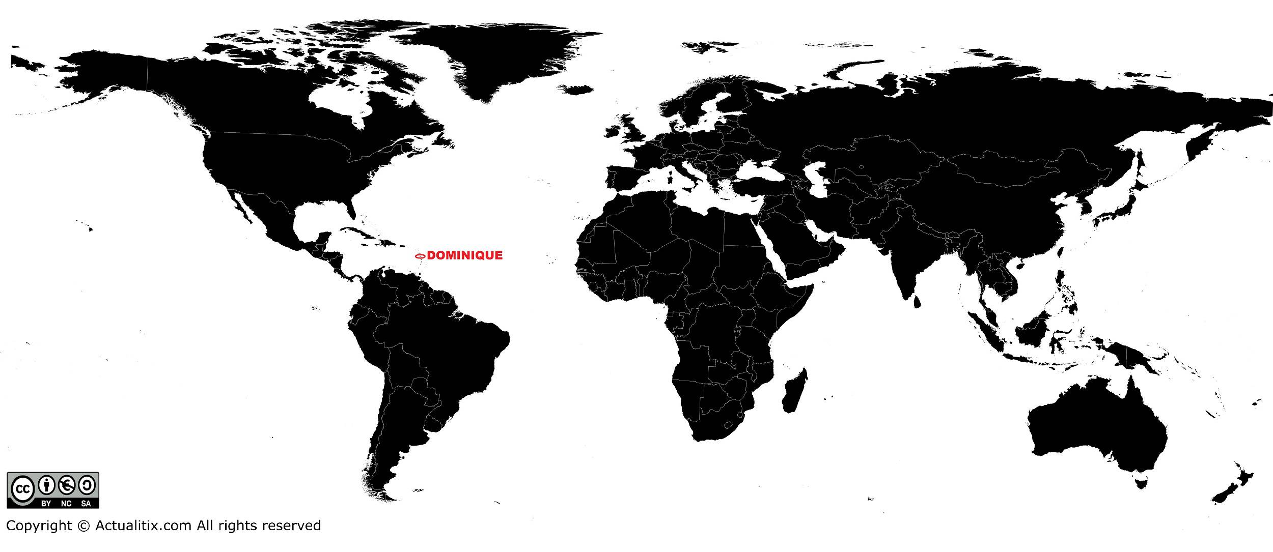 la dominique carte du monde