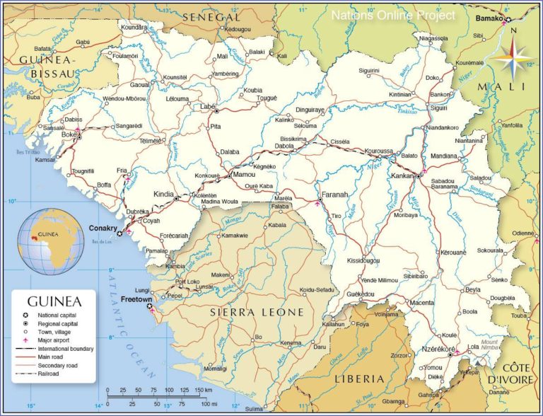 Carte de la Guinée Plusieurs cartes du pays en Afrique
