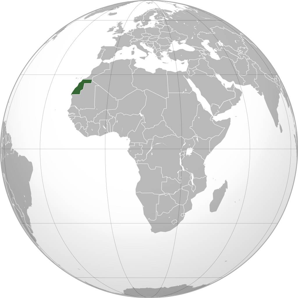 Sahara Occidental sur une carte de l'Afrique Sahara Occidental sur une carte de l'Afrique