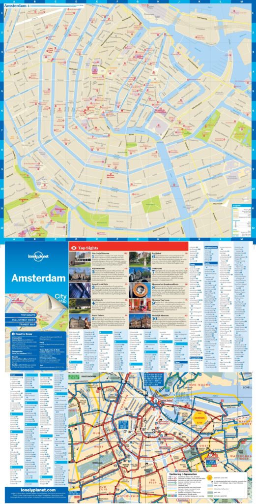 Carte du centre-ville d'Amsterdam Carte du centre-ville d'Amsterdam