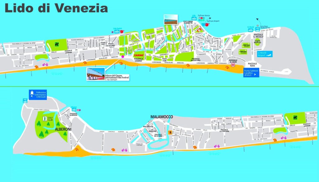 Carte Lido à Venise Carte Lido à Venise