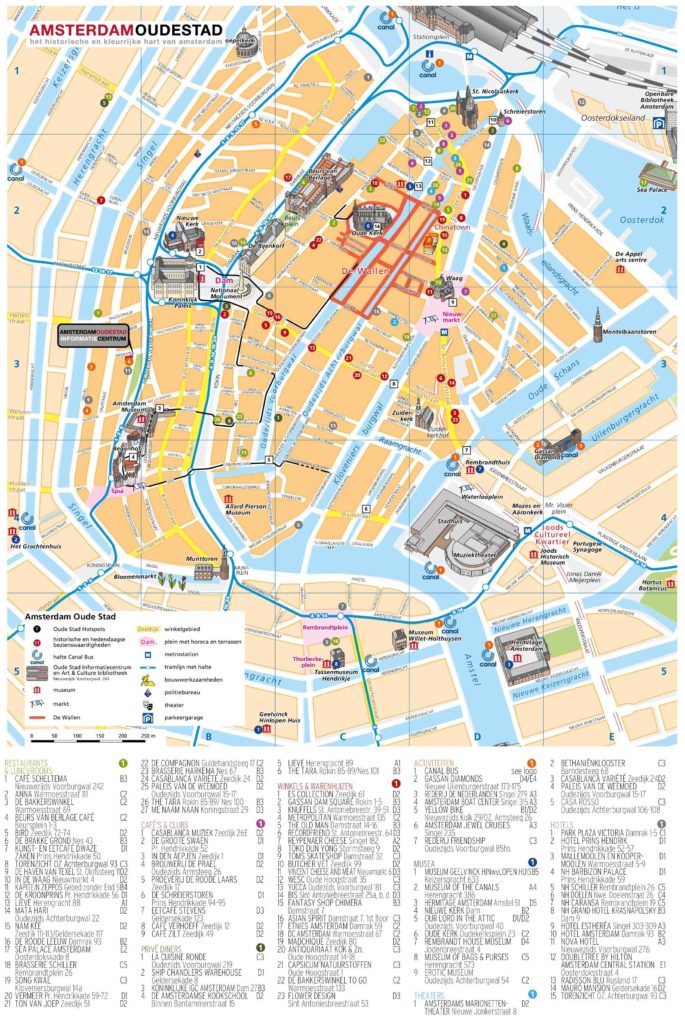 Carte des lieux d'intérêts à Amsterdam Carte des lieux d'intérêts à Amsterdam