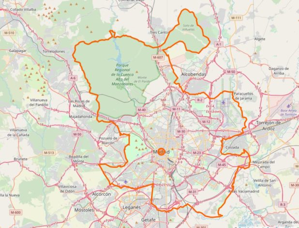 Carte de Madrid