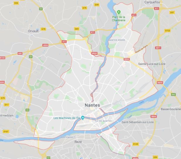 Carte de Nantes Carte de Nantes