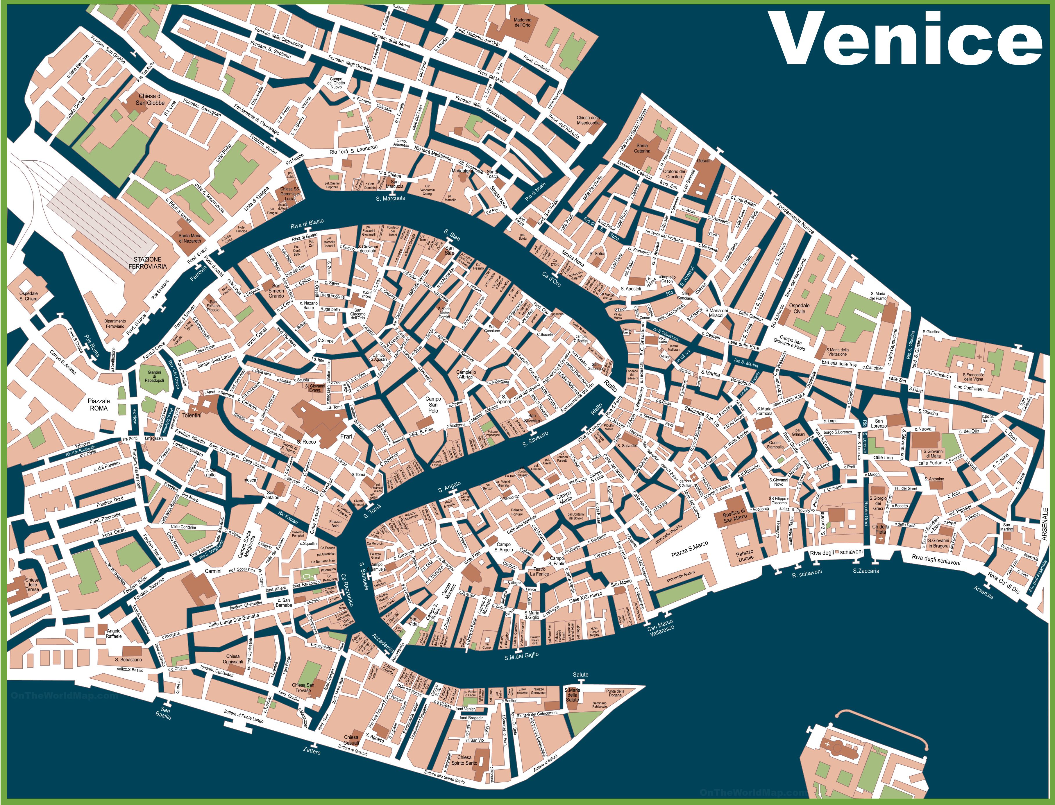 Cartina Citta Venezia