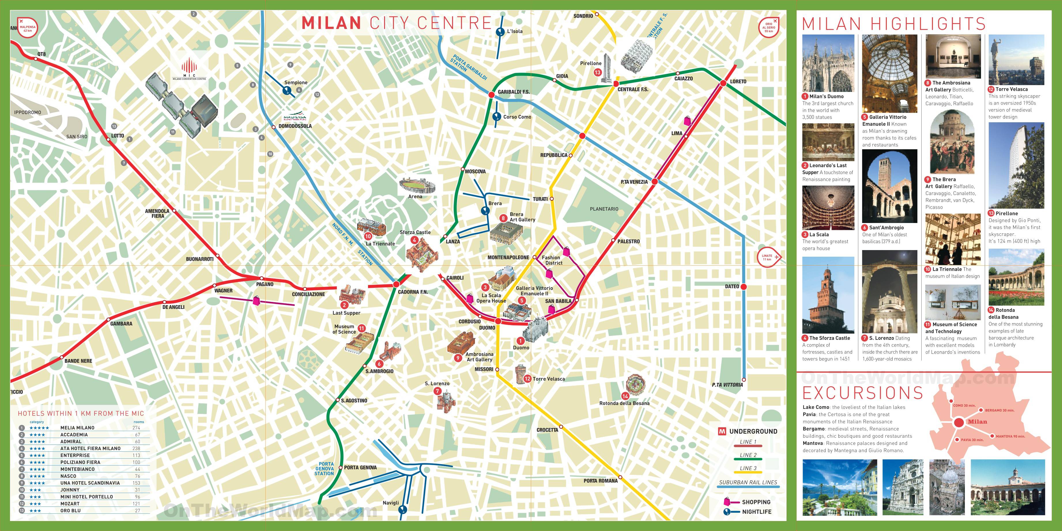 Mapa De Milan Y Alrededores
