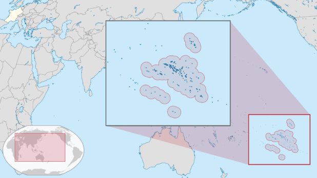Polynésie française sur une carte de l'Océanie Polynésie française sur une carte de l'Océanie