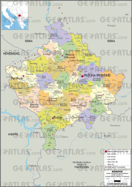 Carte administrative du Kosovo Carte administrative du Kosovo