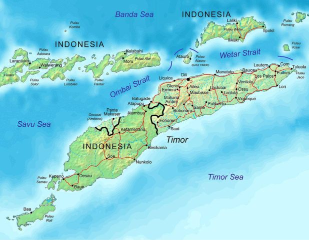 Carte géographique du Timor oriental Carte géographique du Timor oriental
