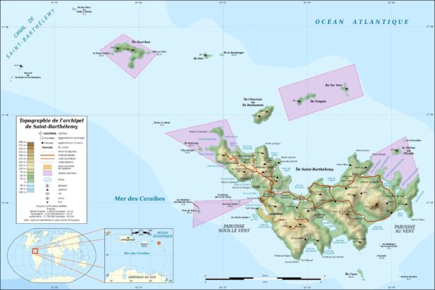 Carte de Saint-Barthélemy Carte de Saint-Barthélemy