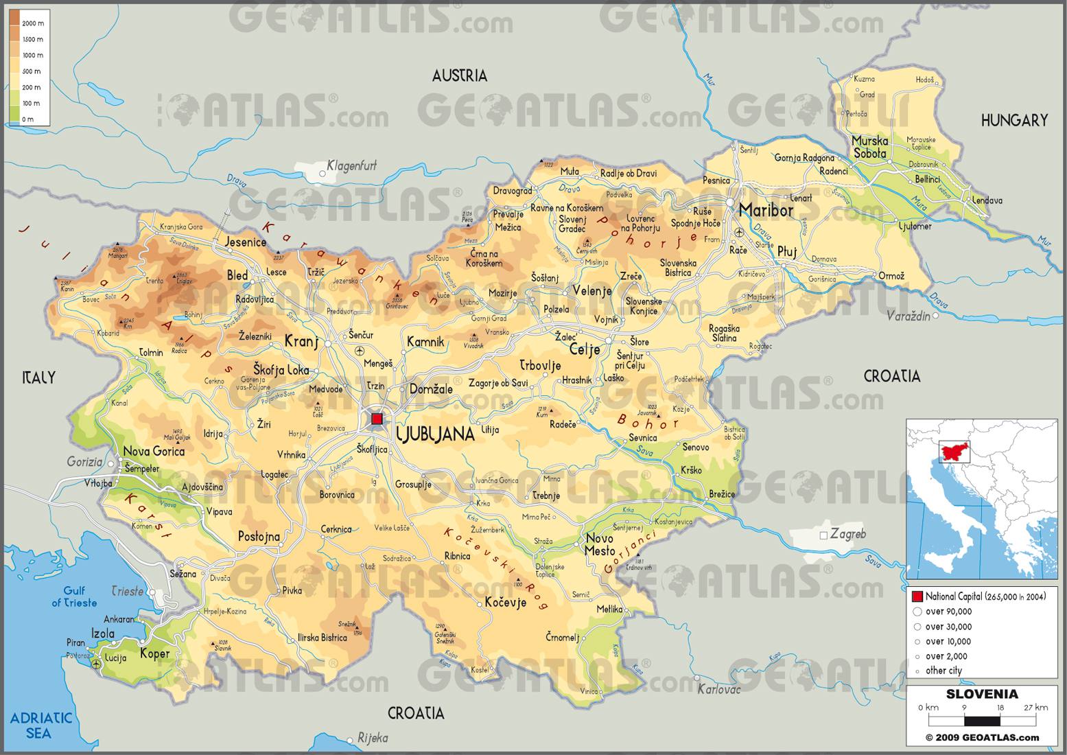 Carte Croatie Slovenie | effegetangesj