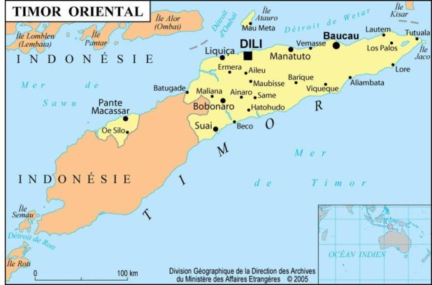 Carte du Timor oriental