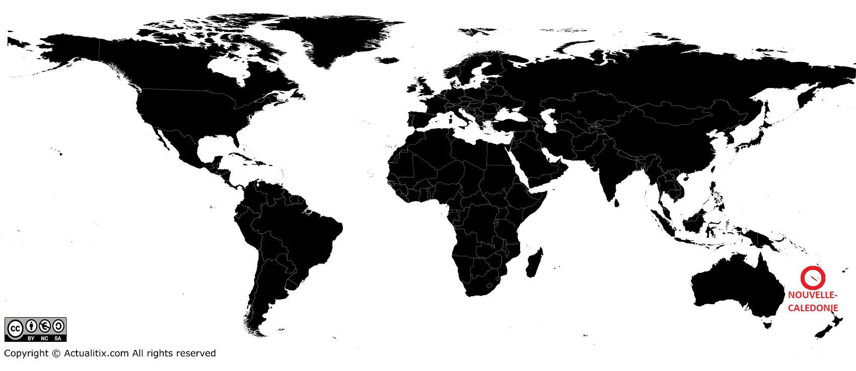 nouvelle calédonie carte du monde