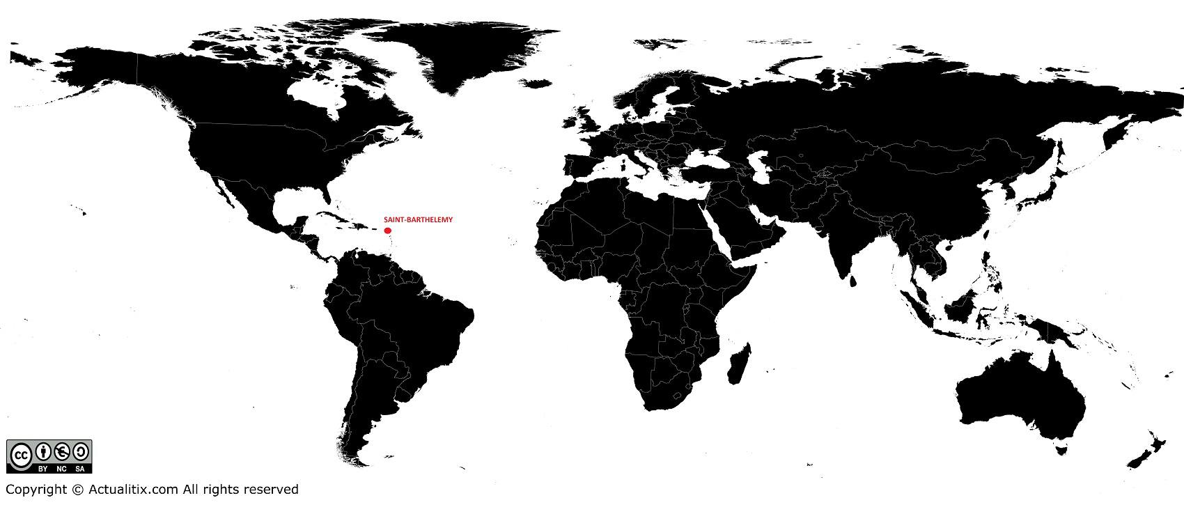 st barthelemy carte du monde