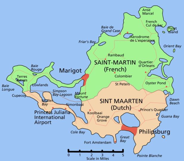 Saint-Martin carte Saint-Martin carte