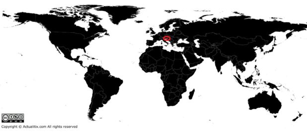 Slovénie sur une carte du monde