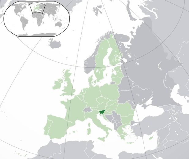 Slovénie sur une carte de l'Europe Slovénie sur une carte de l'Europe