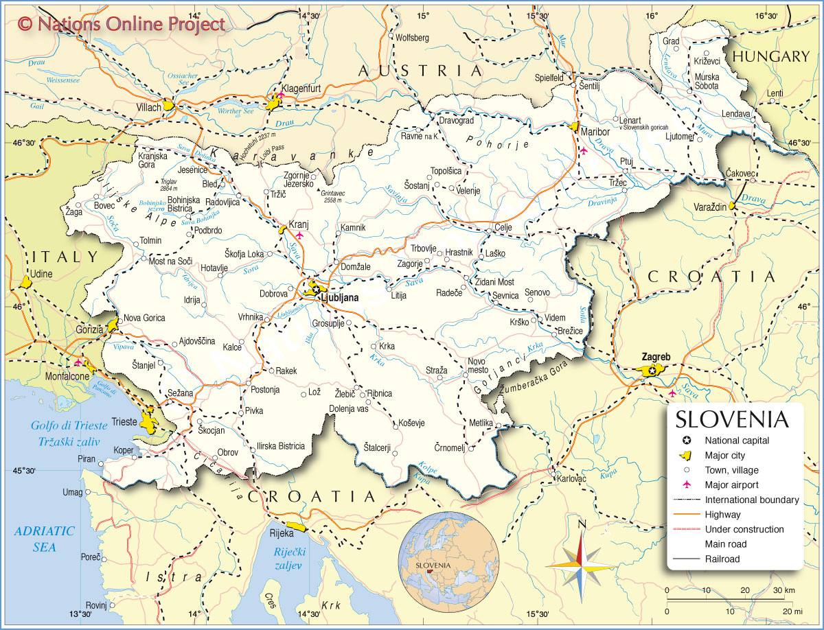 touristique slovenie carte Carte De La Slovenie Plusieurs Carte Du Pays En Europe touristique slovenie carte