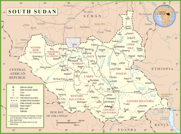 Soudan du Sud carte