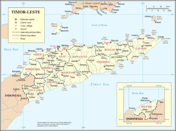 Timor oriental carte (Timor Leste) Timor oriental carte (Timor Leste)