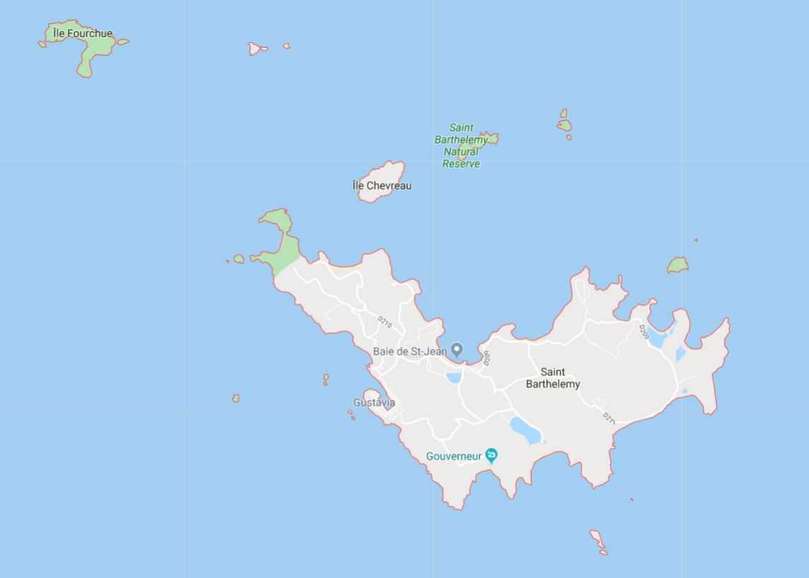 st barthelemy carte monde