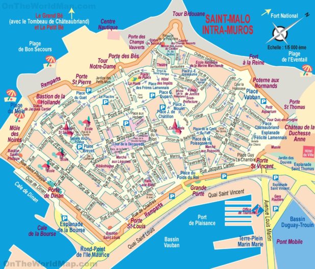 Carte de Saint-Malo intra muros Carte de Saint-Malo intra muros