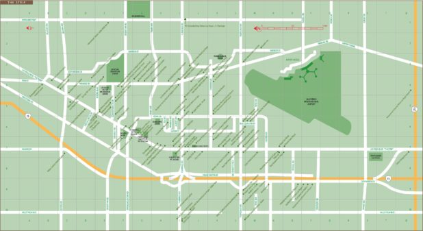 Carte du Strip à Las Vegas Carte du Strip à Las Vegas