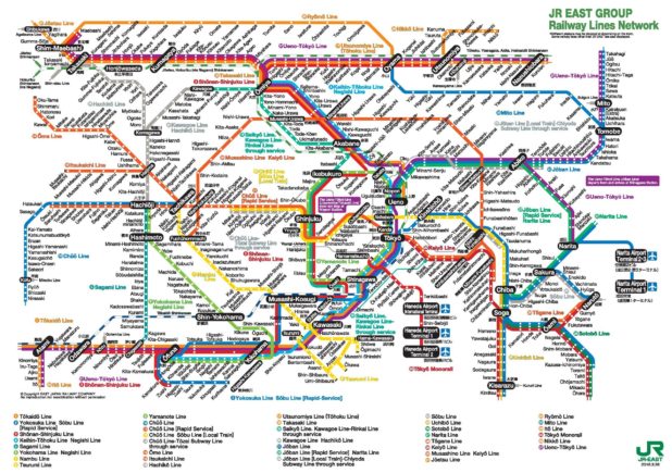 Carte du train à Tokyo Carte du train à Tokyo