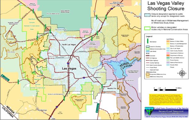 Carte de la vallée de Las Vegas Carte de la vallée de Las Vegas