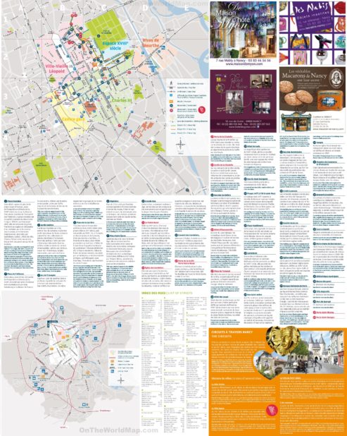 Carte touristique de Nancy Carte touristique de Nancy