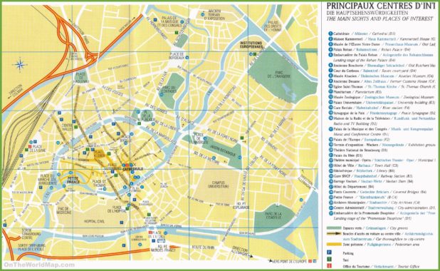 Carte touristique de Strasbourg Carte touristique de Strasbourg