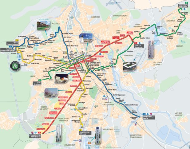 Carte du tram de Nancy Carte du tram de Nancy