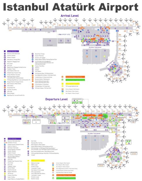 Carte de l'aéroport d'Istanbul Carte de l'aéroport d'Istanbul