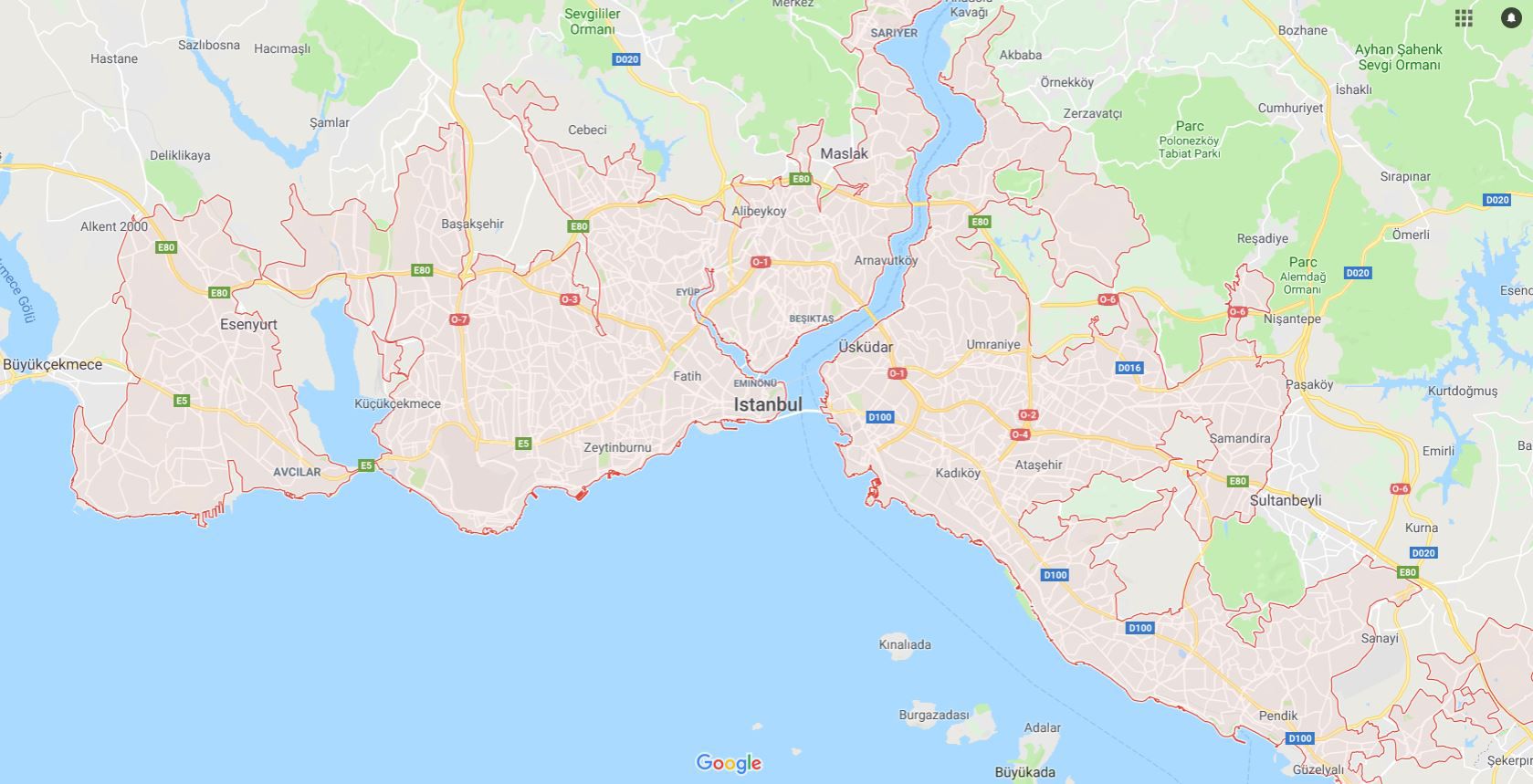 Carte Distanbul Plusieurs Cartes De Cette Ville