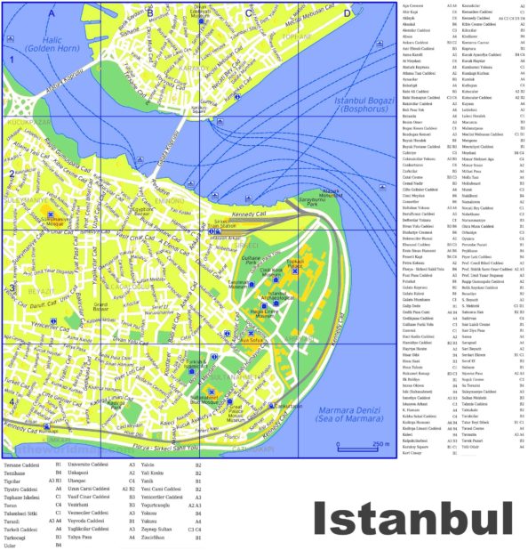 Carte des rues à Istanbul Carte des rues à Istanbul