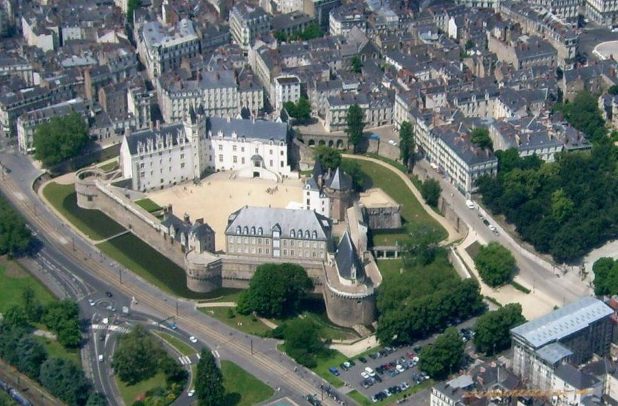 Château de Nantes vue aérienne Château de Nantes vue aérienne