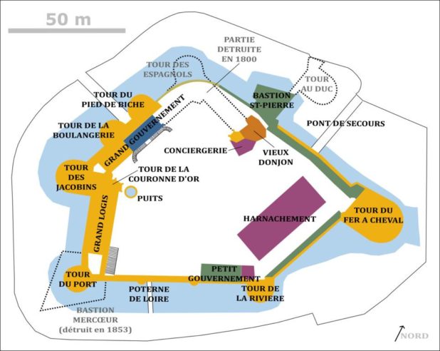 Plan du château de Nantes Plan du château de Nantes