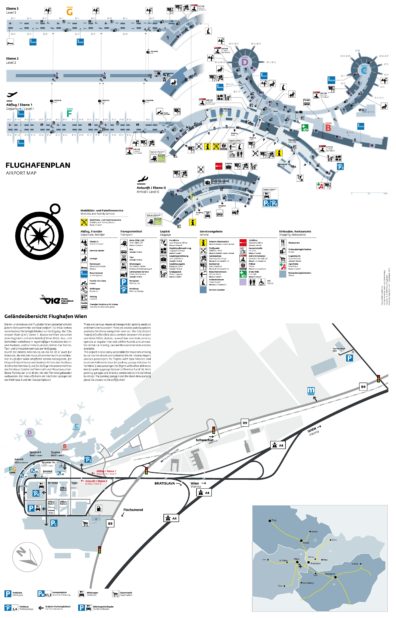 Carte de l'aéroport de Vienne