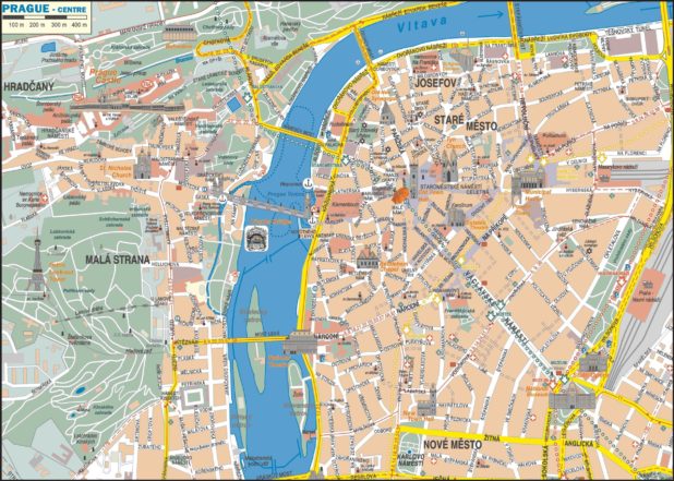 Carte du centre-ville de Prague Carte du centre-ville de Prague