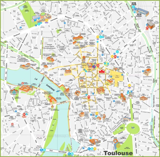 Carte centre ville de Toulouse Carte centre ville de Toulouse