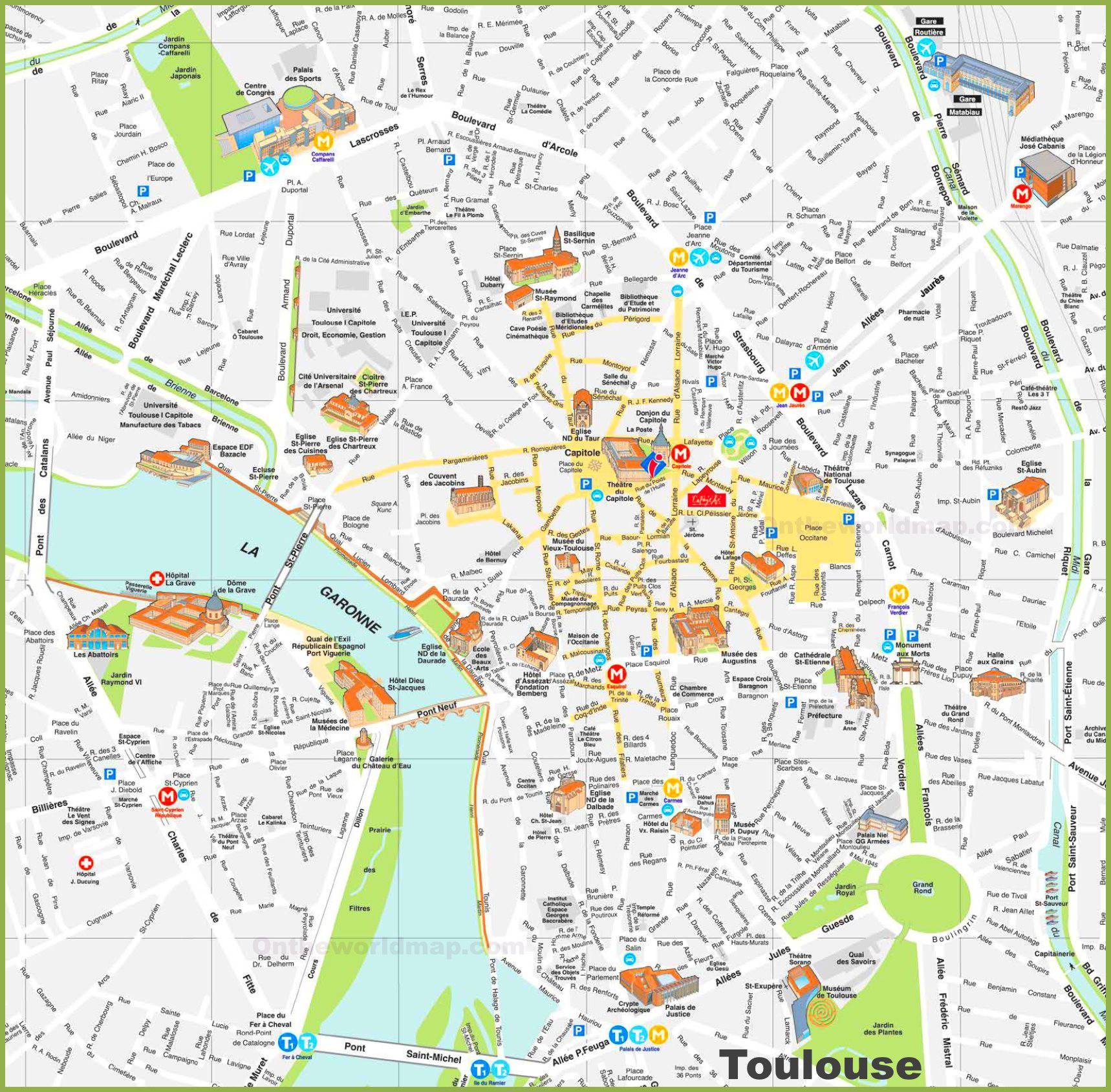 Carte De Toulouse Plusieurs De Cartes De La Ville Rose carte-de-toulouse-plusieurs-de-cartes-de-la-ville-rose