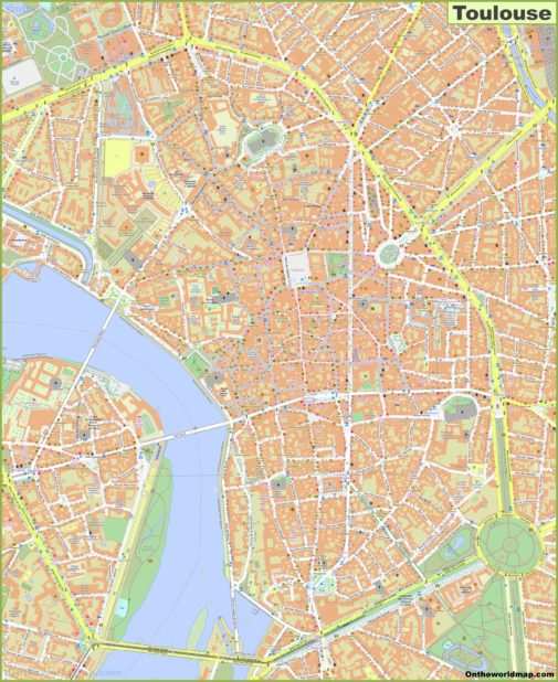 Carte détaillée de Toulouse Carte détaillée de Toulouse