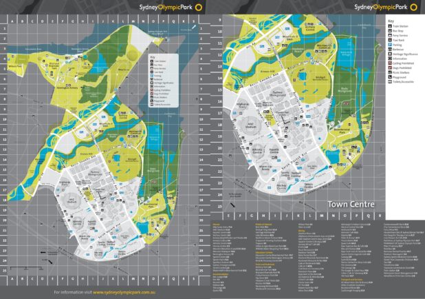 Carte du parc Olympique à Sydney Carte du parc Olympique à Sydney