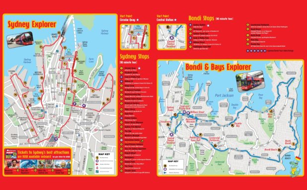 Carte du tourisme de Sydney Carte du tourisme de Sydney