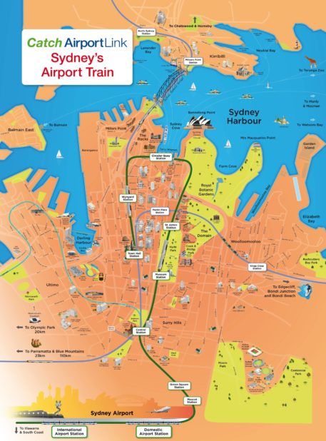 Carte touristique de Sydney Carte touristique de Sydney