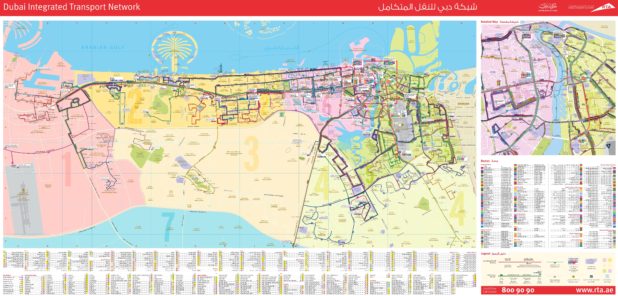 Carte des transports de Dubaï Carte des transports de Dubaï