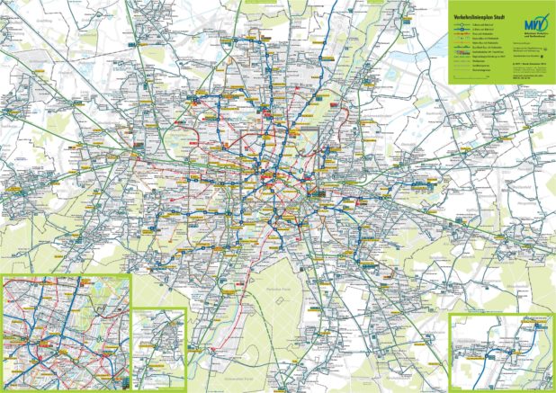 Carte des transports de Munich Carte des transports de Munich