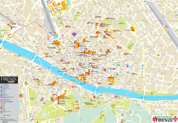 Carte touristique de Florence Carte touristique de Florence